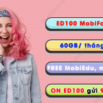 Gói cước ED100 MobiFone 100k tặng 60GB, miễn phí học online